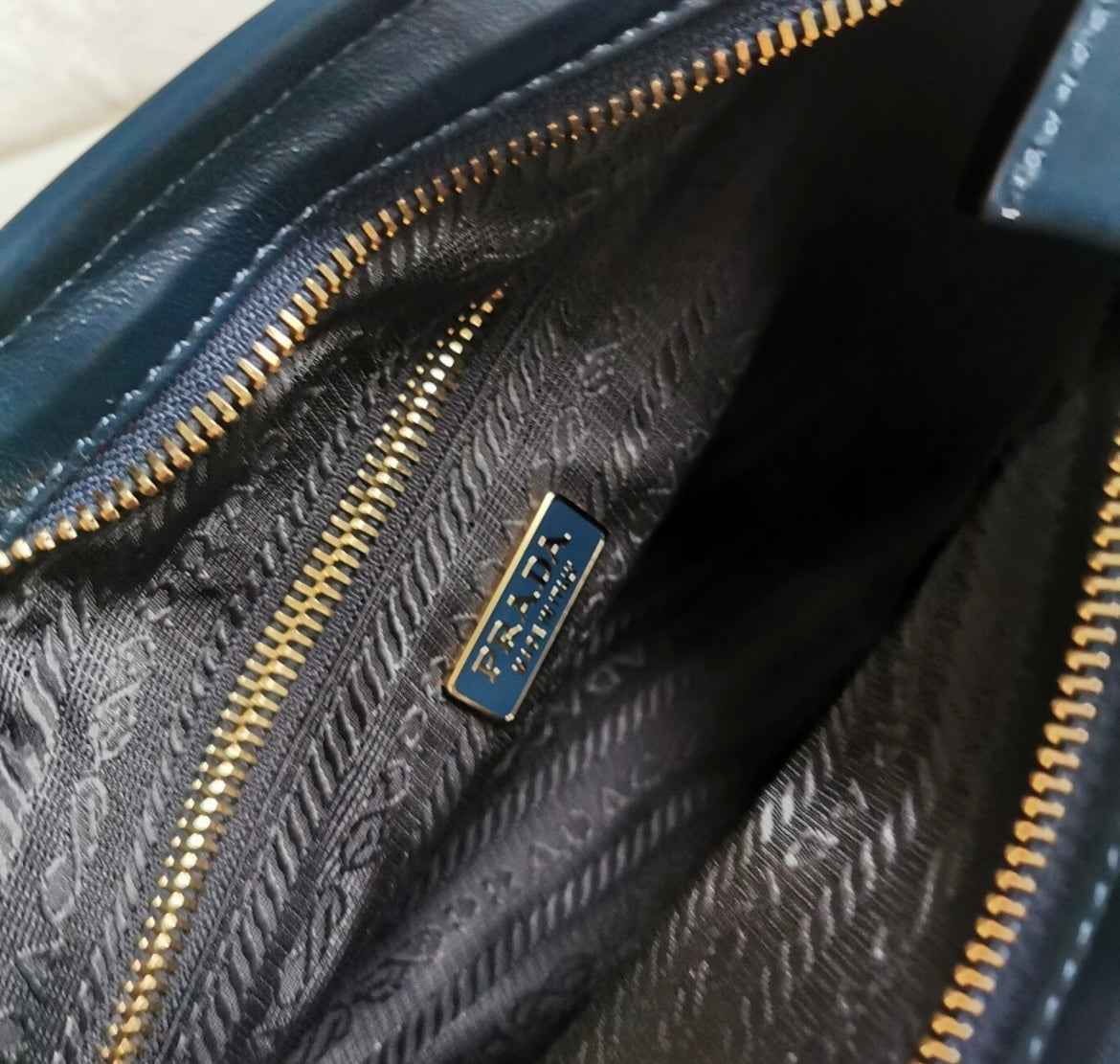 Luxury Navy Blue Barrel Bag – Designer Style